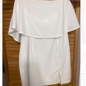 chic white short bodycon dress